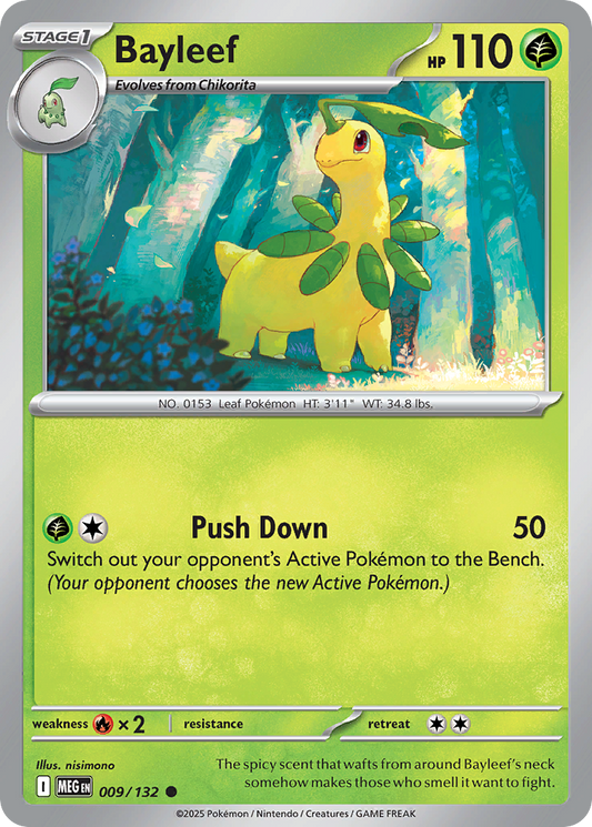 Bayleef (Stage 1 Pokémon) (MEG-009/132) (Common)