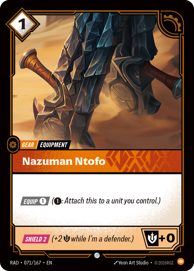 Nazuman Ntofo (Gear) (RAD-071/167) (Common)