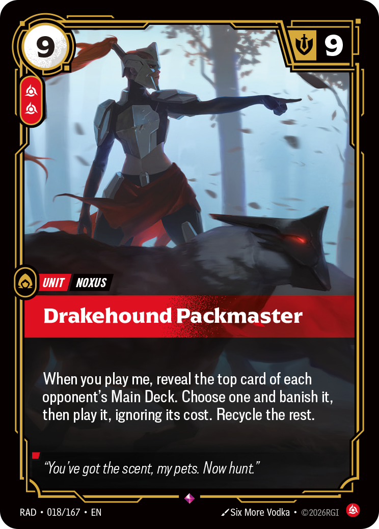 Drakehound Packmaster (Unit) (RAD-018/167) (Rare)