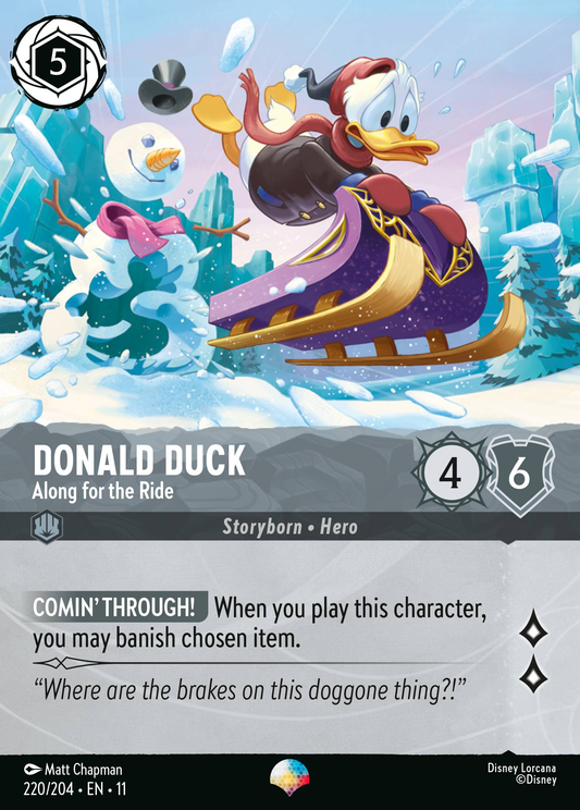 Donald Duck - Along for the Ride (Dreamborn - Hero)(220/204 EN 11) (Epic*) (Alternate Art)