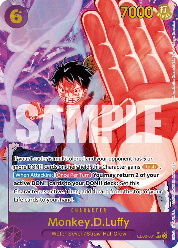 Monkey D Luffy (Character) (EB02-061) (SEC) (Alternate Art)