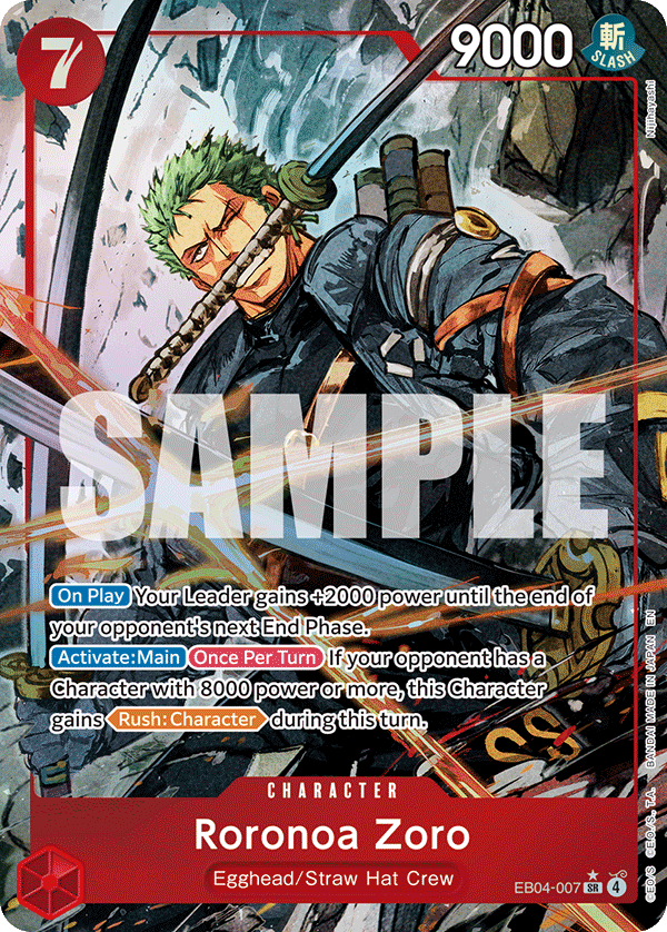Roronoa Zoro (Character) (EB04-007) (SR) (Alternate Art)
