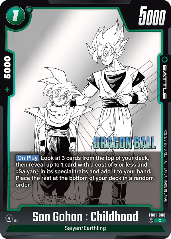Son Gohan : Childhood (Battle) (SB01 Reprint) (FB01-088) (C)