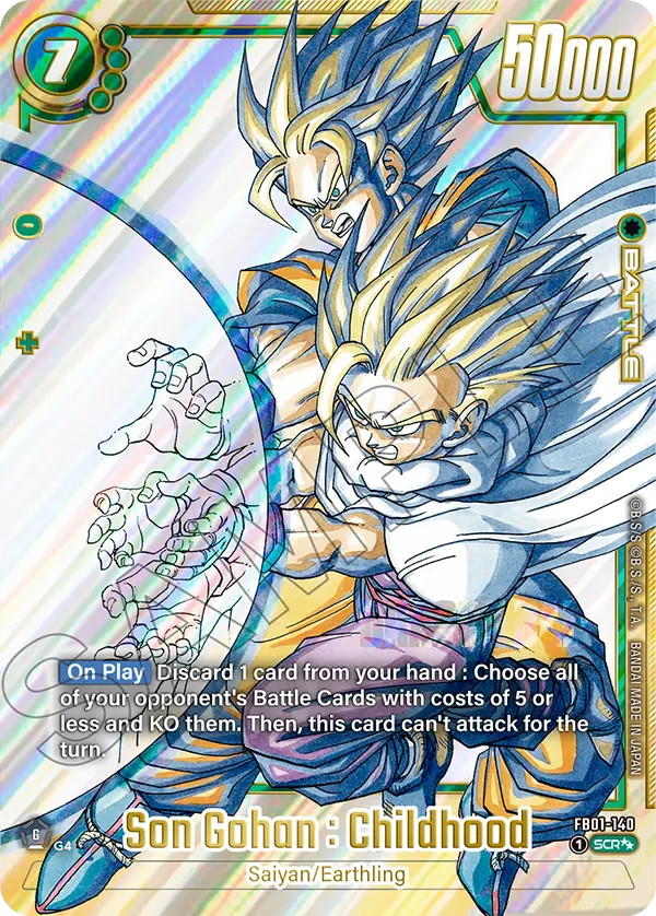 Son Gohan : Childhood (Battle) (SB02 Reprint) (FB01-140) (SCR**) (Double Star Parallel)