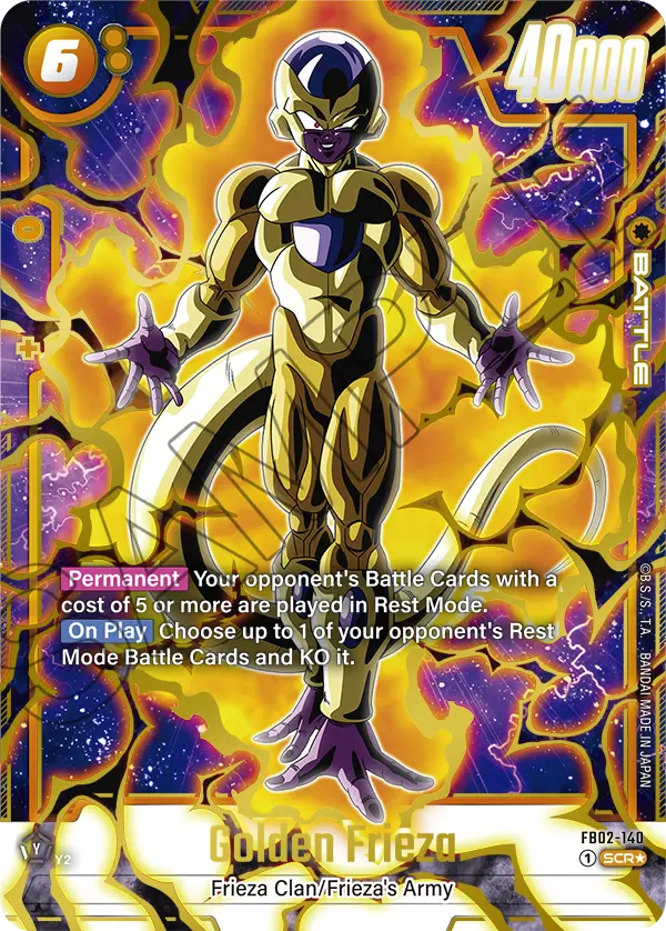 Golden Frieza (Character) (FB02-01340) (SCR) (Alternate Art)