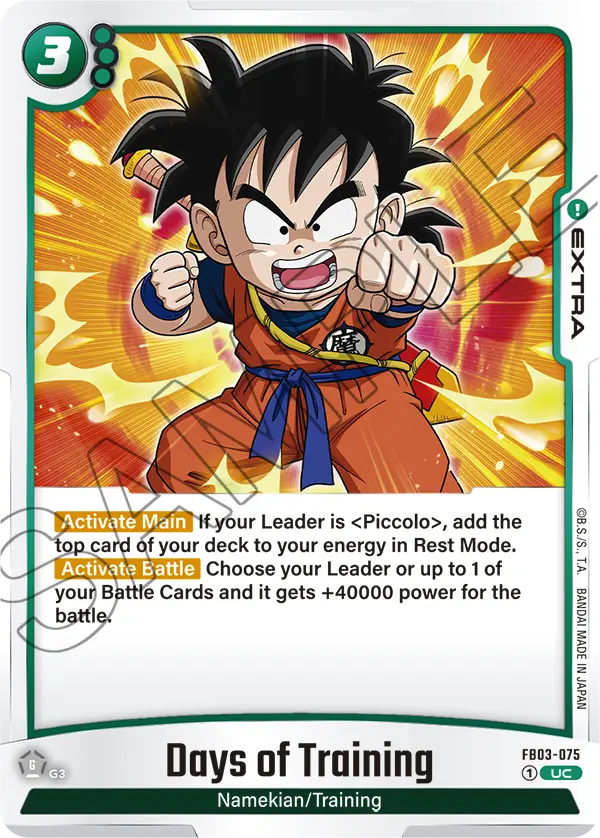 Days of Training (Extra) (FB03-075) (UC)