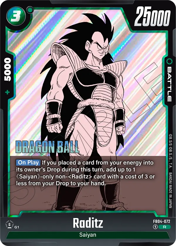 Raditz (Battle) (SB01 Reprint) (FB04-072) (R)