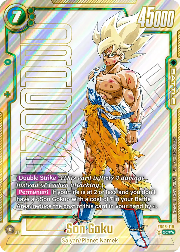 Son Goku (Character) (SB01-119) (SCR**) (Alternate Art) (2 Star Parallel)