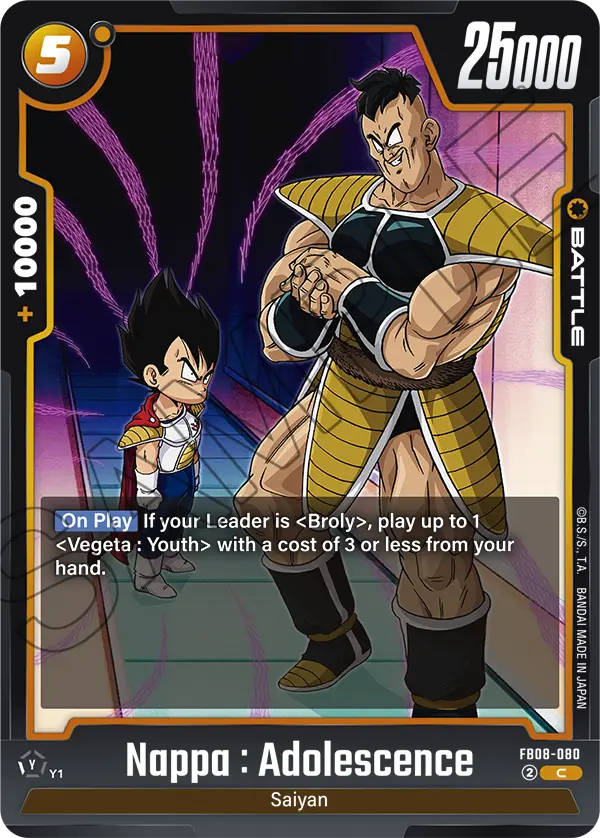 Nappa : Adolescence (Battle) (FB08-080) (C)