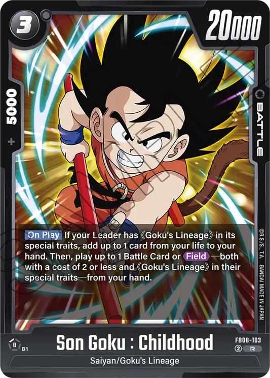 Son Goku : Childhood (Battle) (FB08-103) (R)