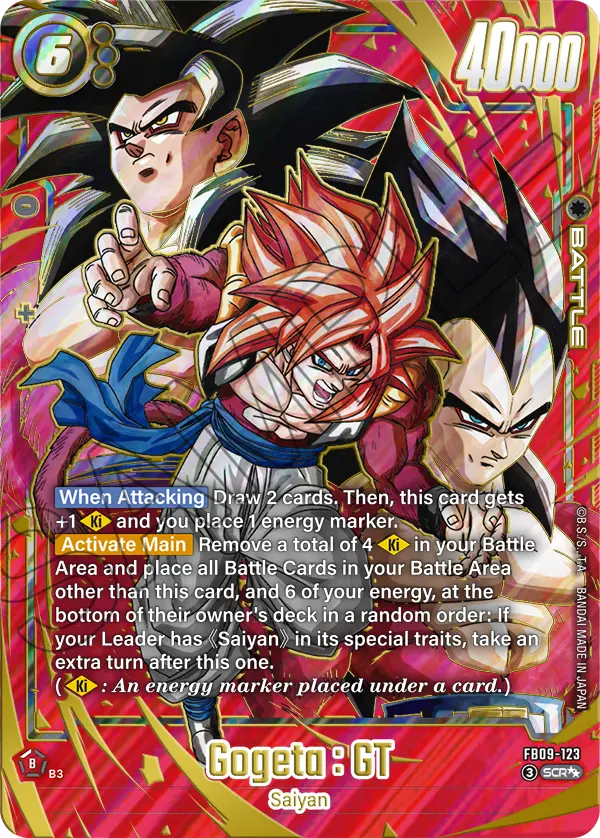 Gogeta : GT (Battle) (FB09-123) (SCR) (Alternate Art) (God Rare) (2 Star Parallel)