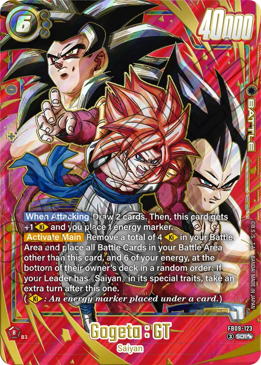 Gogeta : GT (Battle) (FB09-123) (SCR) (Alternate Art) (God Rare) (2 Star Parallel)