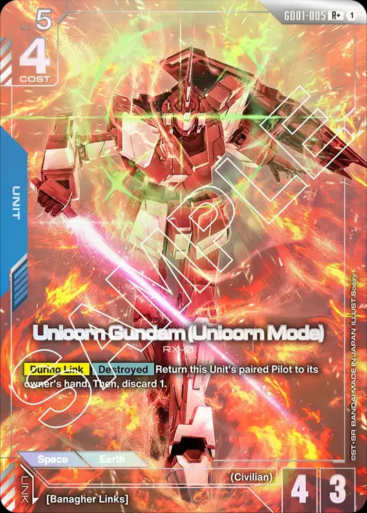 Unicorn Gundam (Unicorn Mode) (Unit) (GD01-005) (Alternate Art)