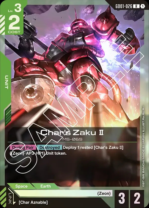 Char's Zaku II (Unit) (GD01-026) (R)