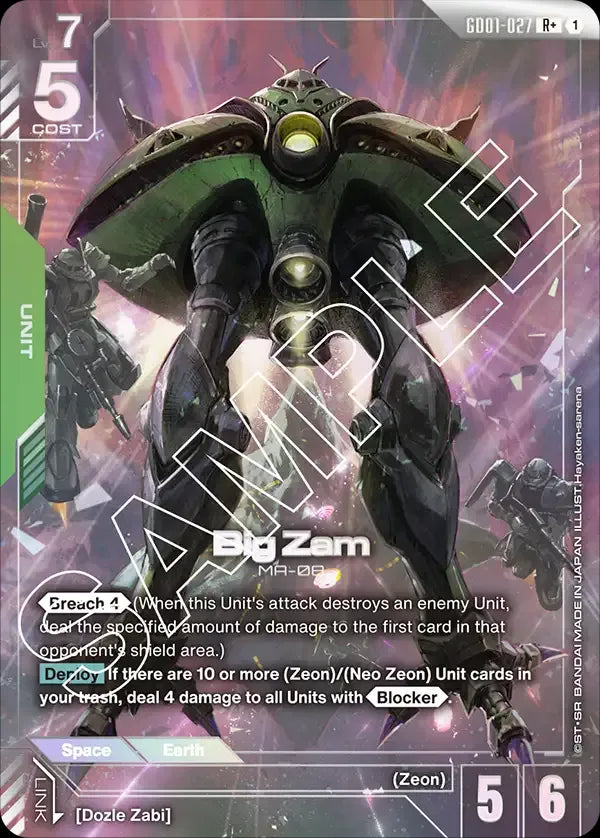 Big Zam (Unit) (GD01-027) (Alternate Art)