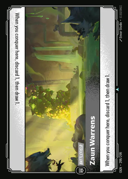Zaun Warrens (Battlefield) (OGN-298/298) (U) (Zen Deck Reprint)