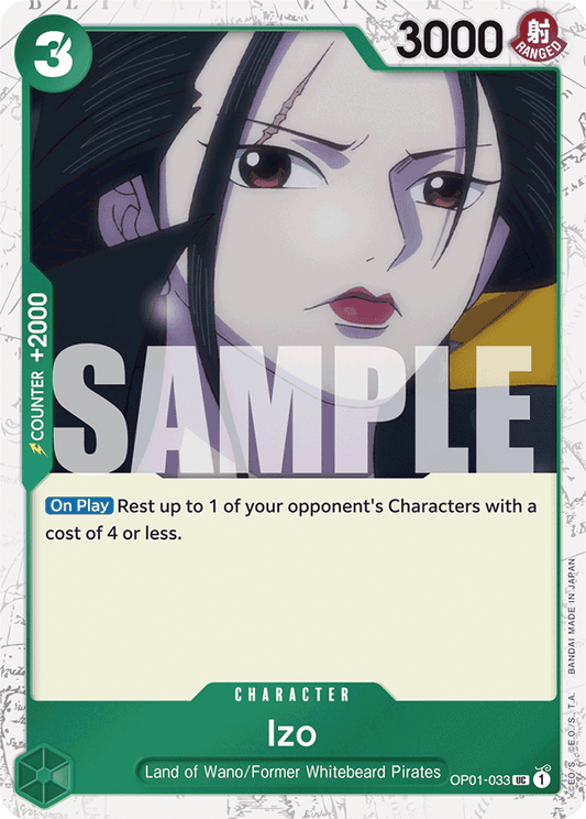 Izo (Character) (OP01-033) (PRB01 Reprint) (UC) (Jolly Roger Stamp)