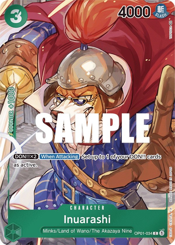 Inuarashi (Character) (Box Topper) (OP01-034)