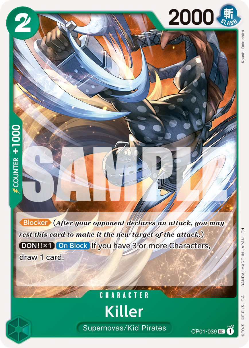 Killer (Character) (OP01-060) (UC) (NON-FOIL) (PRB02)