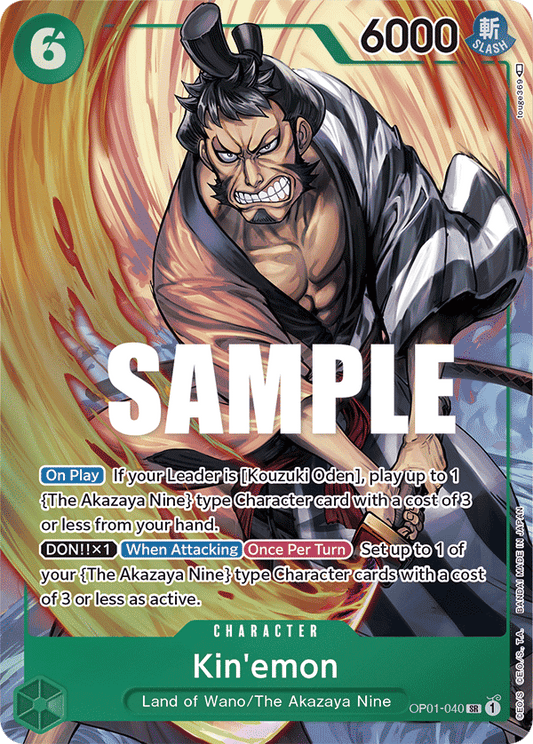 Kin’emon (Character) (OP01-040) (SR) (Alternate Art)