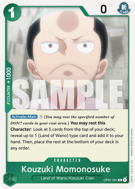 Kouzuki Momonosuke (Character) (OP01-041) (PRB01 Reprint) (R)