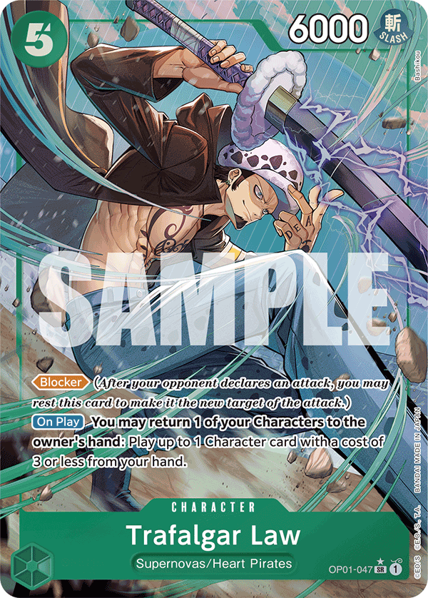 Trafalgar Law (Character) (OP01-047) (PRB01 Reprint) (SR) (Alternate Art)