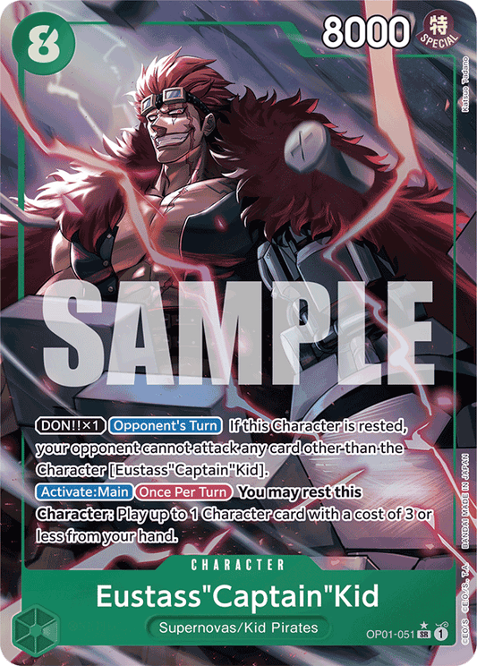 Eustass Captain Kid (Character) (OP01-051) (PRB01 Reprint) (SR) (Alternate Art)
