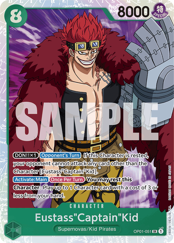 Eustass Captain Kid (Character) (OP01-051) (PRB01 Reprint) (SR)