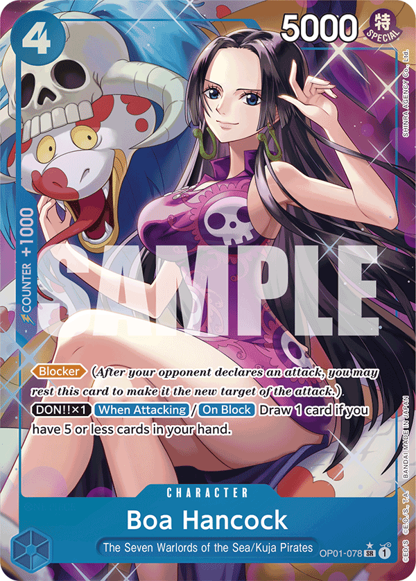 Boa Hancock (Character) (OP01-078) (PRB01 Reprint) (SR) (Alternate Art)