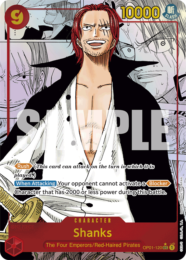 Shanks (Character) (OP01-120) (PRB01 Reprint) (SEC) (Manga Parallel)