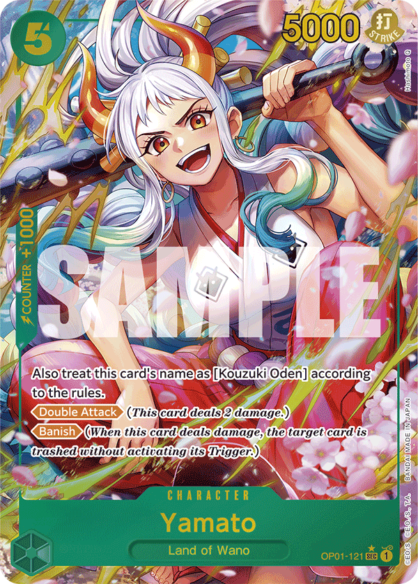 Yamato (Character) (OP01-121) (PRB01 Reprint) (SEC) (Alternate Art)