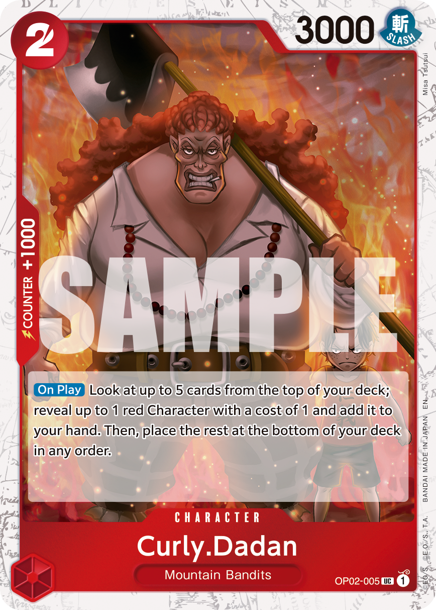 Curly Dadan (Character) (OP02-005) (UC) (Pirate Foil) (PRB02)