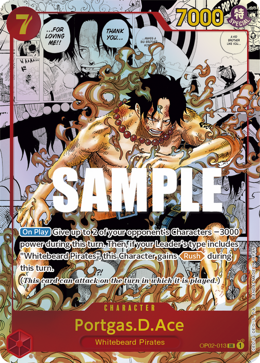 Portgas D Ace (Character) (OP02-013) (SR) (Alternate Art) (Manga Rare)
