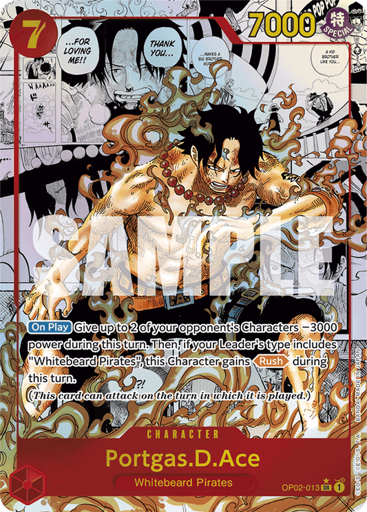 Portgas D Ace (Character) (OP02-013) (PRB01 Reprint) (SR) (Manga Parallel)