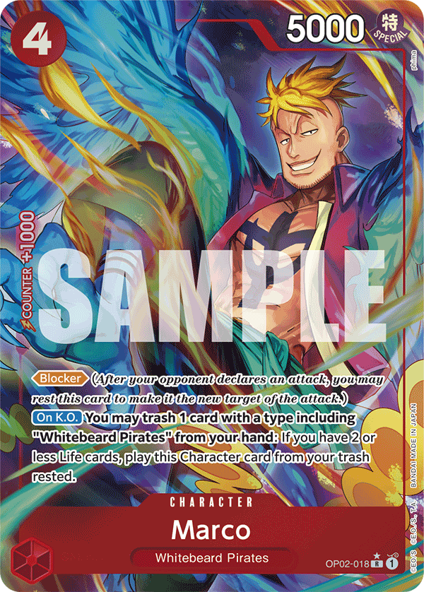 Marco (Character) (OP02-018) (PRB01 Reprint) (R) (Alternate Art)