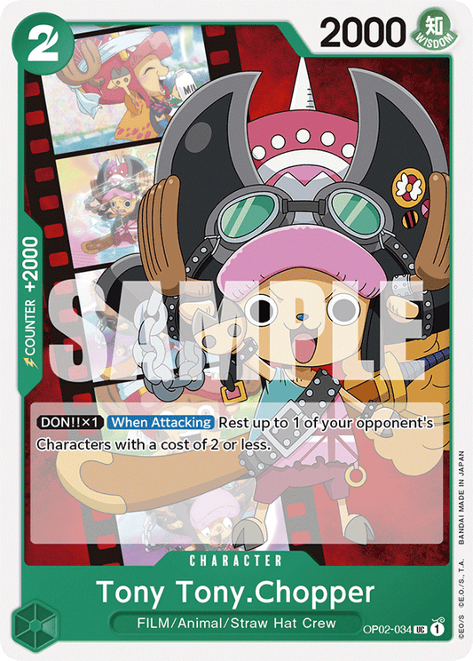 Tony Tony Chopper (Character) (OP02-034) (ST11 Reprint) (UC)