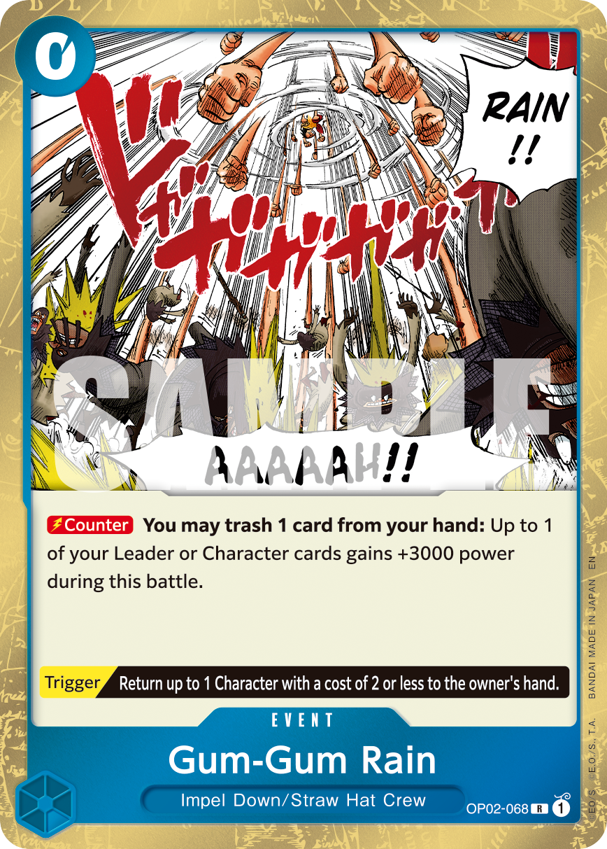 Gum-Gum Rain (Event) (OP02-068) (R) (FOIL) (PRB02)