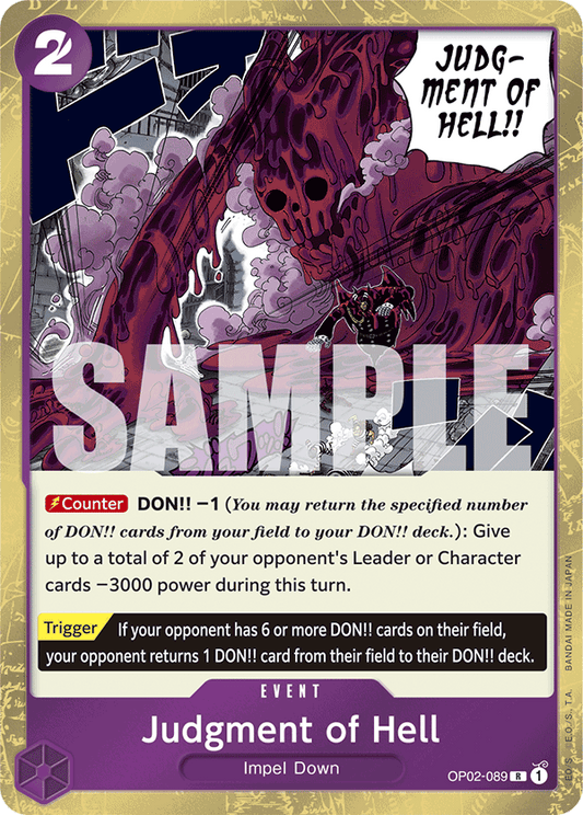 Judgement of Hell (Event) (OP02-089) (PRB01 Reprint) (R) (Jolly Roger Stamp)