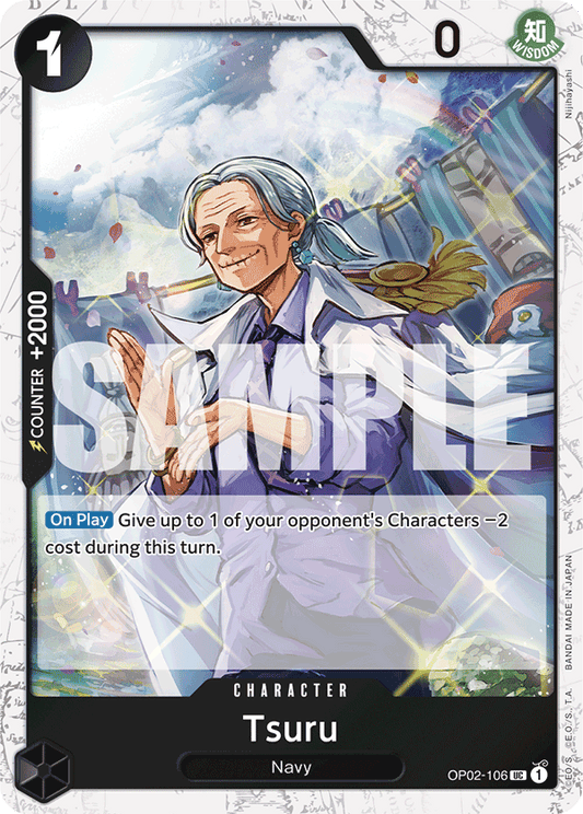 Tsuru (Character) (OP02-106) (PRB01 Reprint) (UC) (Jolly Roger Stamp)