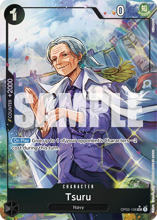 Tsuru (Character) (OP02-106) (PRB01 Reprint) (UC) (Full Art)