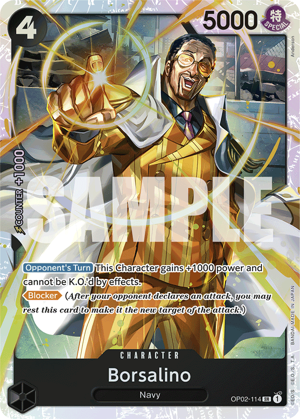Borsalino (Character) (OP02-114) (PRB01 Reprint) (SR)