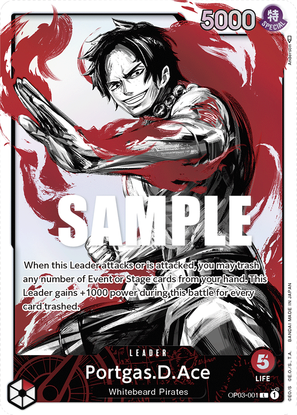 Portgas D Ace (Leader) (OP03-001) (Alternate Art)