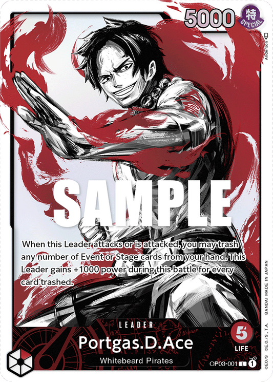 Portgas D Ace (Leader) (OP03-001) (Alternate Art)