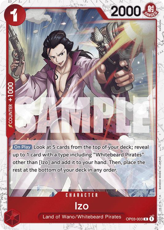 Izo (Character) (OP03-003) (PRB01 Reprint) (R) (Jolly Roger Stamp)