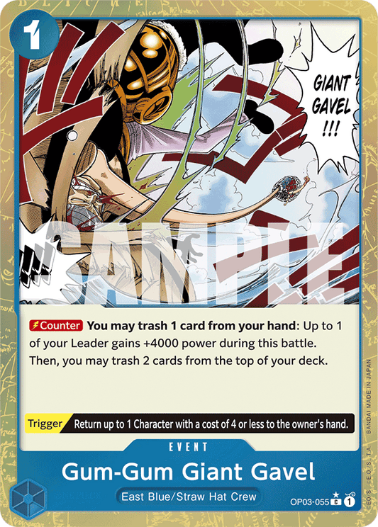 Gum-Gum Giant Gavel (Event) (OP03-055) (PRB01 Reprint) (C) (Textured Foil)