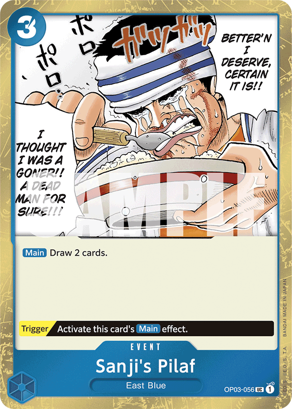 Sanji’s Pilaf (Event) (OP03-056) (PRB01 Reprint) (UC) (Jolly Roger Stamp)
