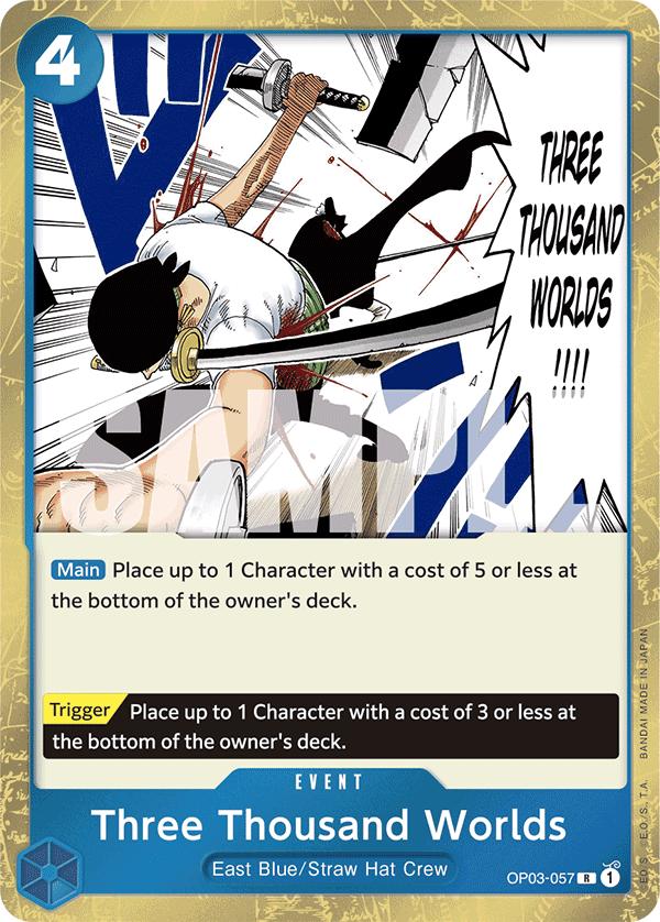 Three Thousand Worlds (Event) (OP03-057) (PRB01 Reprint) (R) (Jolly Roger Stamp)