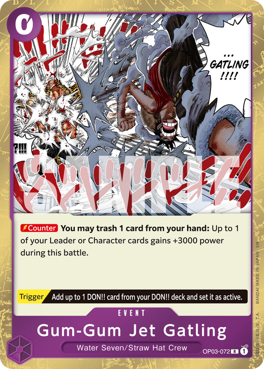 Gum-Gum Jet Gatling (Event) (OP03-072) (R) (FOIL) (PRB02)