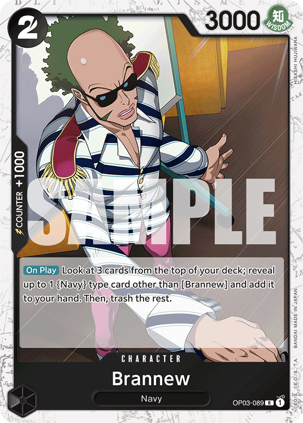 Brannnew (Character) (OP03-089) (PRB01 Reprint) (R) (Jolly Roger Stamp)