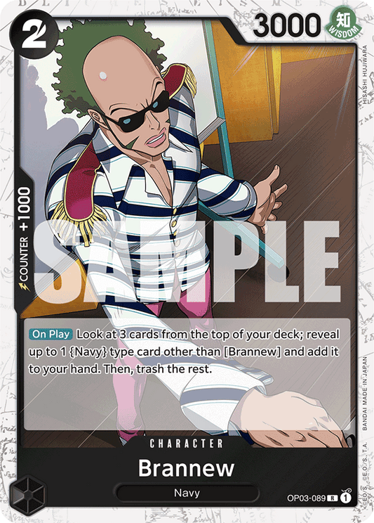 Brannnew (Character) (OP03-089) (PRB01 Reprint) (R) (Jolly Roger Stamp)